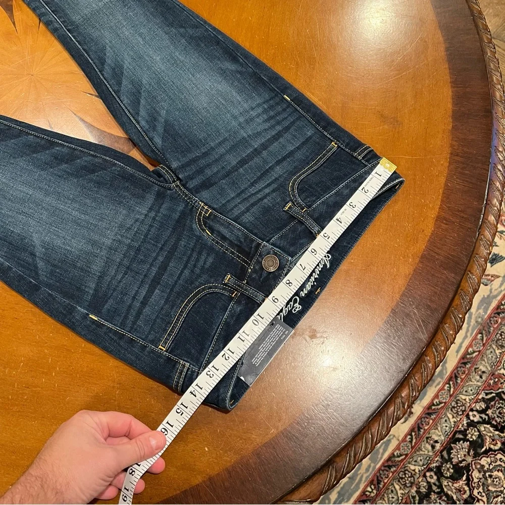 NWT American Eagle Outfitters AE Low Rise Jeggings Dark Indigo Wash 4R Stretch - Picture 13 of 16